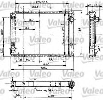 VALEO 730057 Радіатор, охолодження двигуна