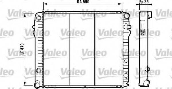 VALEO 730308 Радіатор, охолодження двигуна