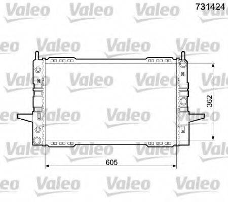 VALEO 731424 Радіатор, охолодження двигуна