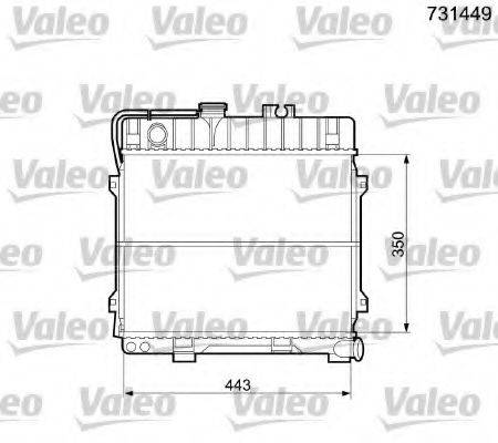 VALEO 731449 Радіатор, охолодження двигуна