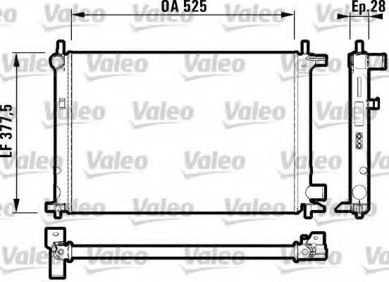 VALEO 732003 Радіатор, охолодження двигуна