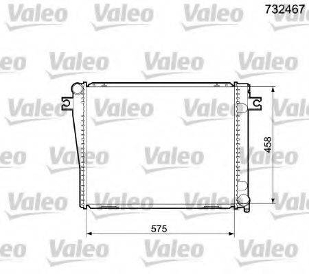 VALEO 732467 Радіатор, охолодження двигуна