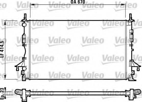 VALEO 232827 Радіатор, охолодження двигуна