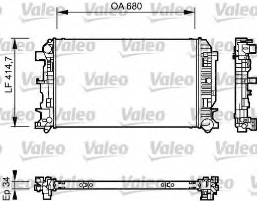 VW 2E0.121.253A Радіатор, охолодження двигуна