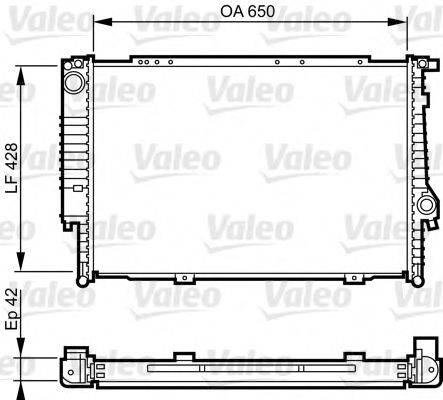 VALEO 732593 Радіатор, охолодження двигуна