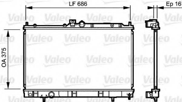 MITSUBISHI MR968857 Радіатор, охолодження двигуна