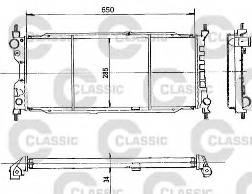 VAUXHALL 1300151 Радіатор, охолодження двигуна