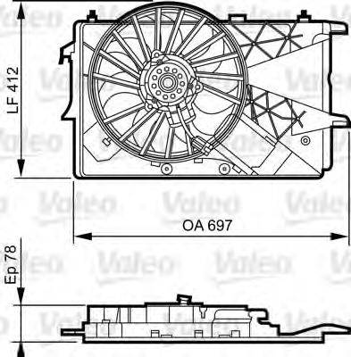 OPEL 6341156 Вентилятор, охолодження двигуна