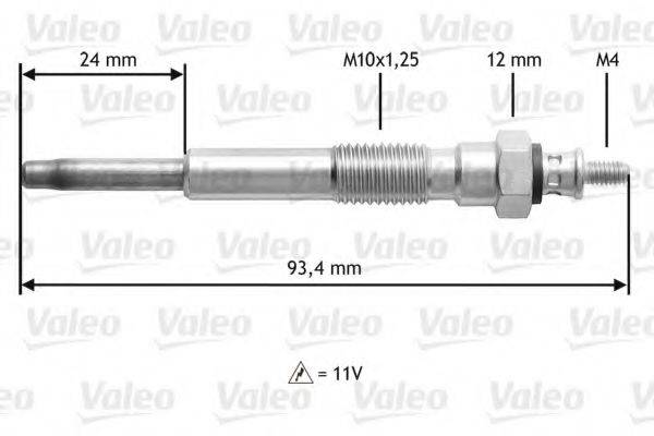 VALEO 345207 Свічка розжарювання