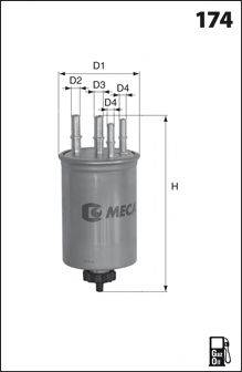 MECAFILTER ELG5331 Паливний фільтр