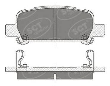 SCT GERMANY SP341PR Комплект гальмівних колодок, дискове гальмо