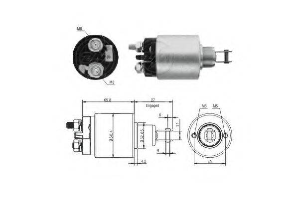 ZASTAVA 46629781 Тягове реле, стартер