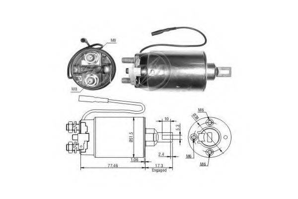 MITSUBISHI SB513 Тягове реле, стартер