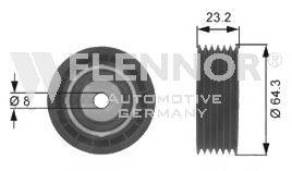 FLENNOR FU23490 Паразитний / провідний ролик, полікліновий ремінь