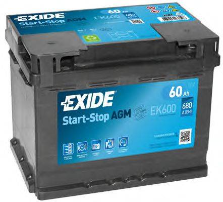 EXIDE 027AGM Стартерна акумуляторна батарея; Стартерна акумуляторна батарея