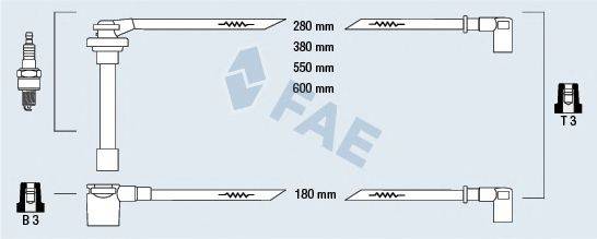 FAE 85850 Комплект дротів запалювання