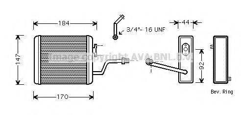 AVA QUALITY COOLING BW6258 Теплообмінник, опалення салону