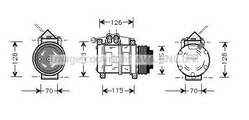 AVA QUALITY COOLING BWK074 Компресор, кондиціонер