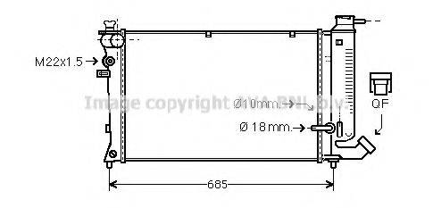 AVA QUALITY COOLING CN2110 Радіатор, охолодження двигуна