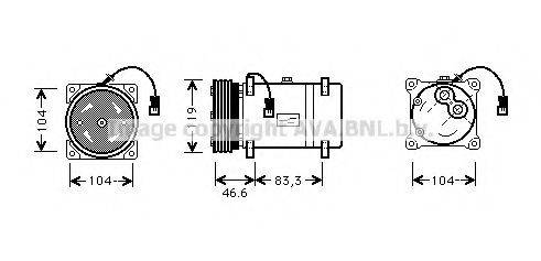 AVA QUALITY COOLING CNAK216 Компресор, кондиціонер