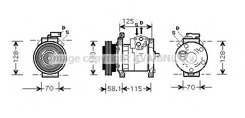 SERCORE 16CA253 Компресор, кондиціонер