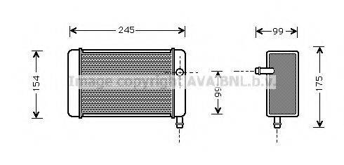 AVA QUALITY COOLING DN6073 Теплообмінник, опалення салону