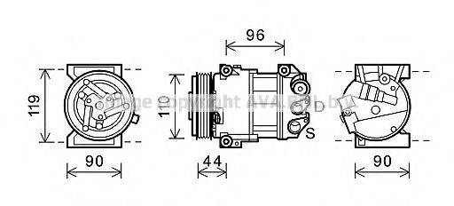 AVA QUALITY COOLING FTK407 Компресор, кондиціонер