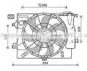 AVA QUALITY COOLING HY7541 Вентилятор, охолодження двигуна