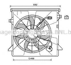 AVA QUALITY COOLING HY7557 Вентилятор, охолодження двигуна