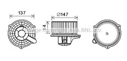 AVA QUALITY COOLING HY8424 Електродвигун, вентиляція салону