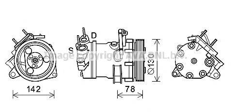 AVA QUALITY COOLING JEK065 Компресор, кондиціонер