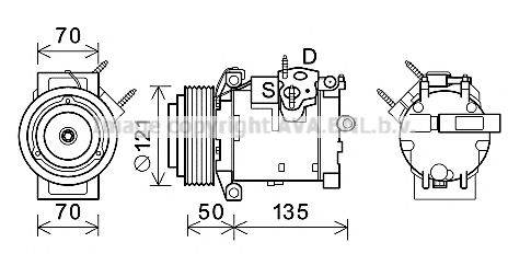 AVA QUALITY COOLING JEK066 Компресор, кондиціонер