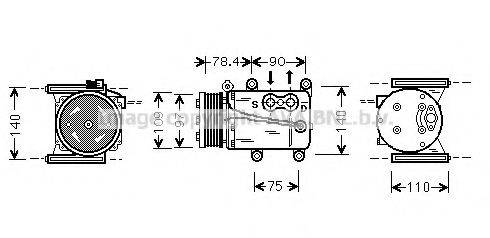 AVA QUALITY COOLING JRK034 Компресор, кондиціонер