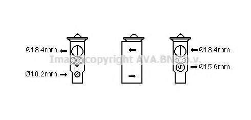 AVA QUALITY COOLING MZ1266 Розширювальний клапан, кондиціонер