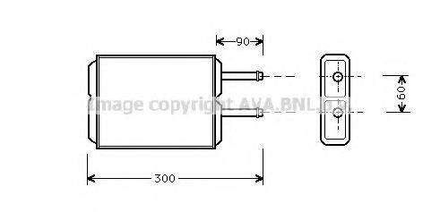 AVA QUALITY COOLING MZ6124 Теплообмінник, опалення салону