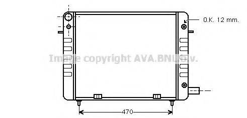 AVA QUALITY COOLING OL2108 Радіатор, охолодження двигуна