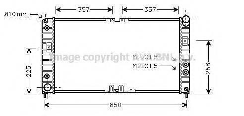 AVA QUALITY COOLING OL2286 Радіатор, охолодження двигуна