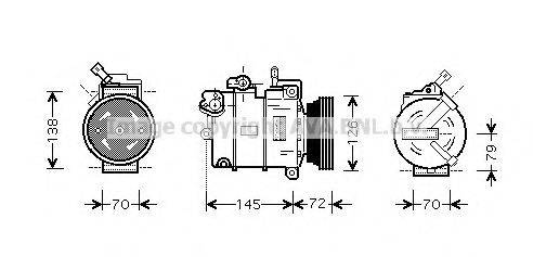 AVA QUALITY COOLING OLK376 Компресор, кондиціонер