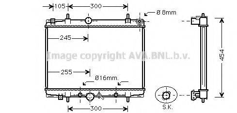 AVA QUALITY COOLING PEA2201 Радіатор, охолодження двигуна