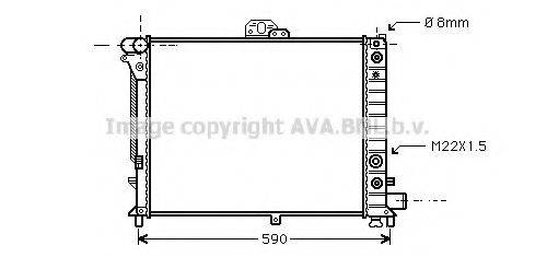 AVA QUALITY COOLING SB2012 Радіатор, охолодження двигуна