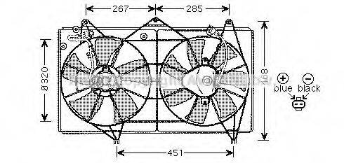 AVA QUALITY COOLING TO7527 Вентилятор, охолодження двигуна