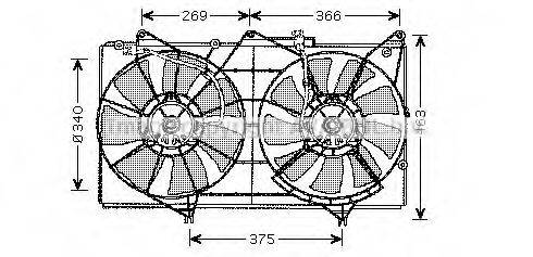 AVA QUALITY COOLING TO7528 Вентилятор, охолодження двигуна