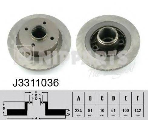 NISSAN 43202-53A01 гальмівний диск