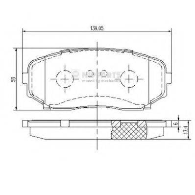 NIPPARTS N3603070 Комплект гальмівних колодок, дискове гальмо