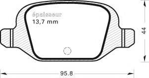 METALFREN 509 Комплект гальмівних колодок, дискове гальмо
