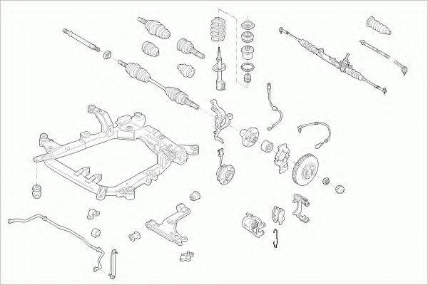 ZF PARTS OPELZAFIRFZ003 Рульове управління; Підвіска колеса