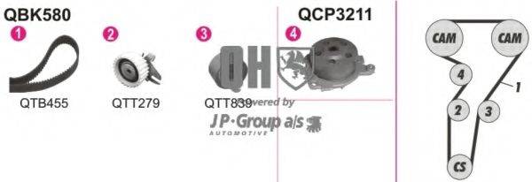 JP GROUP QBPK5800 Водяний насос + комплект зубчастого ременя