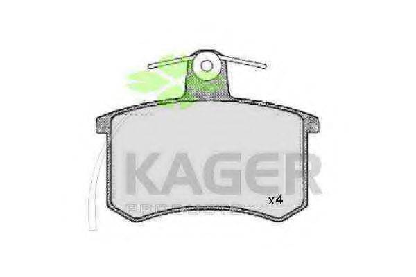 KAGER 350014 Комплект гальмівних колодок, дискове гальмо