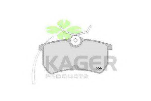 KAGER 350098 Комплект гальмівних колодок, дискове гальмо