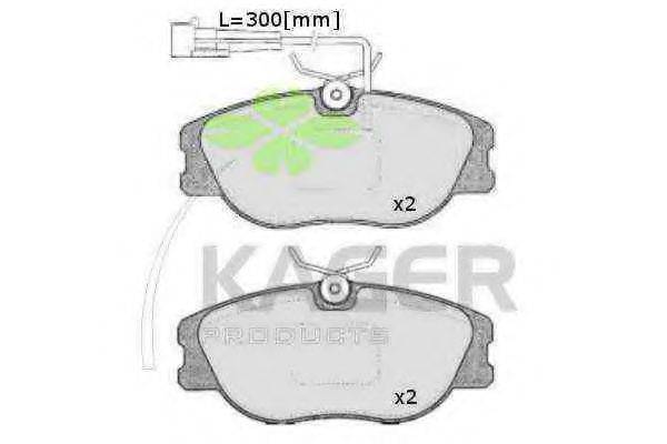KAGER 21147 Комплект гальмівних колодок, дискове гальмо